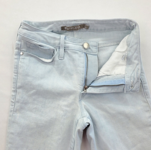 Athleta Jeans Sculptek Lt Blue Biscayne 0 24x26.5 Skinny Ankle Stretchy Comfy - Picture 7 of 16